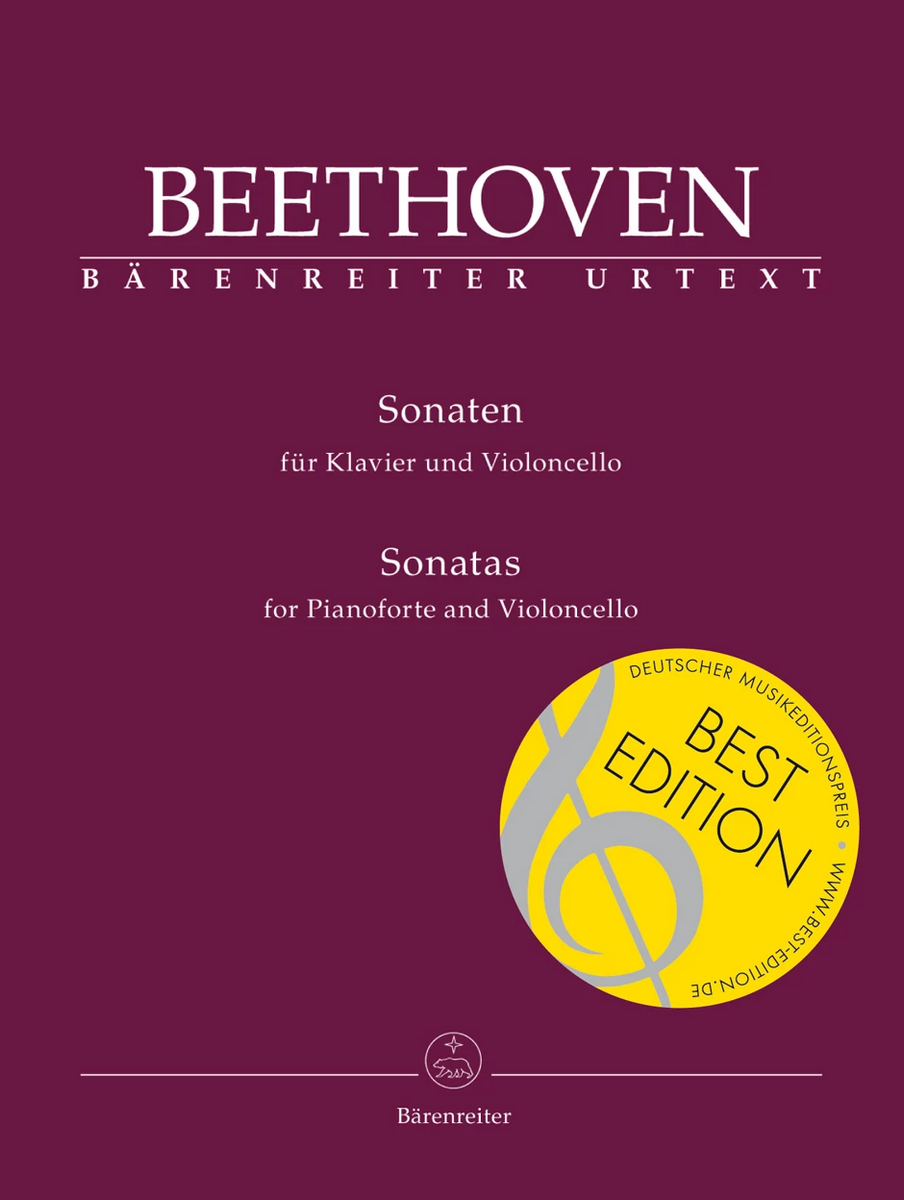 Beethoven, Complete Sonatas For Cello And Piano (Barenreiter) – Simply ...