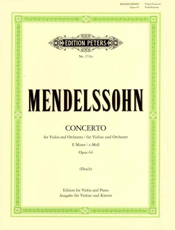 Mendelssohn, Concerto in E minor for Violin and Piano (Peters) – Simply for  Strings