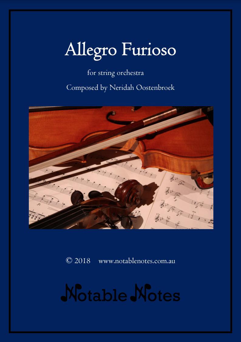 Allegro Furioso (Neridah Oostenbroek) for String Orchestra – Simply for ...