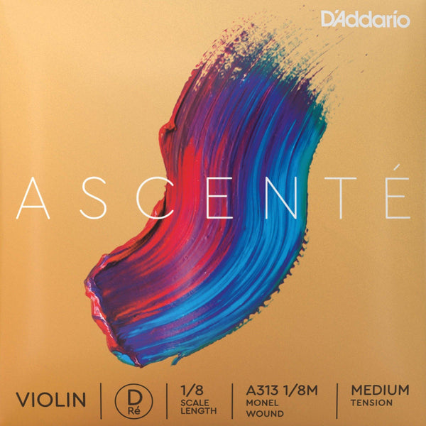 D'Addario Ascente Violin D String 1/8