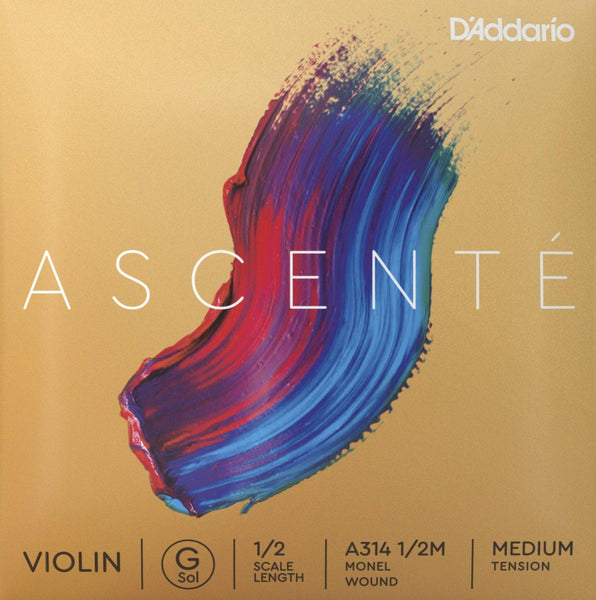 D'Addario Ascente Violin G String 1/2