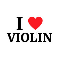 Sticker - I Heart Violin