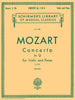 Mozart, Concerto No. 3 in G K. 216 for Violin and Piano (Schirmer)