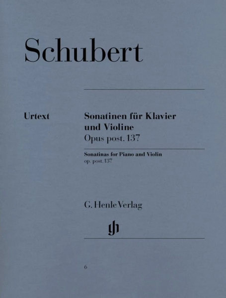 Schubert, 3 Sonatinas for Violin and Piano (Henle) – Simply for Strings