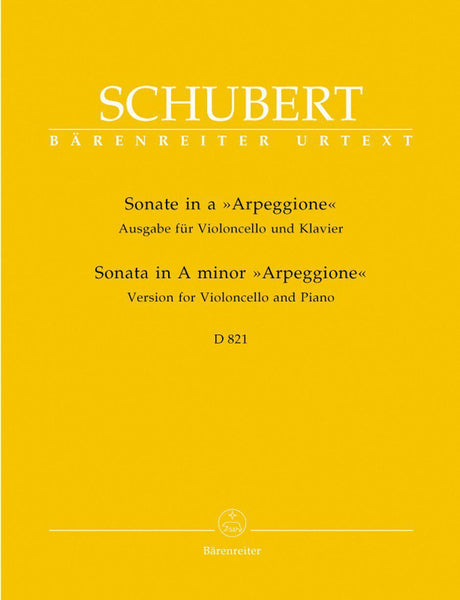 Schubert, Arpeggione for Cello and Piano (Barenreiter)